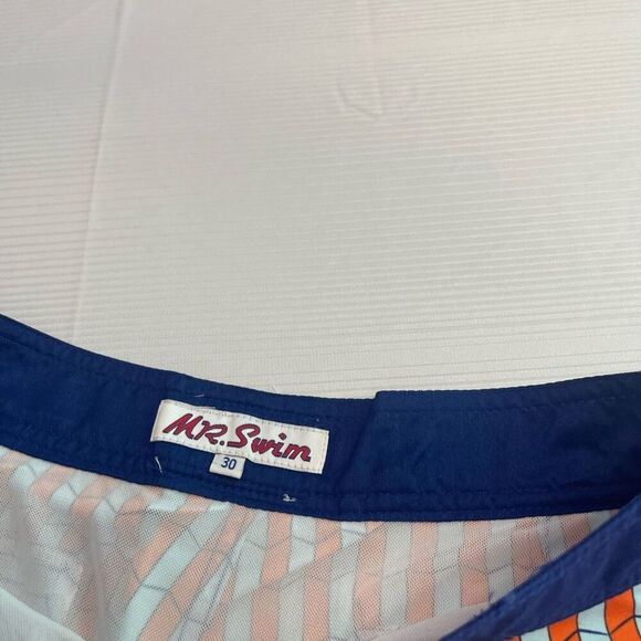 NWT MR. SWIM Shifted Orange Retro Swim Trunks Shorts Size 30 New - Picture 7 of 13